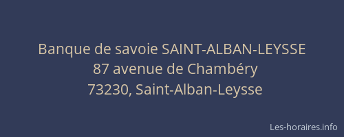 Banque de savoie SAINT-ALBAN-LEYSSE