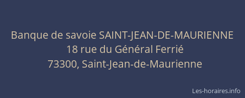Banque de savoie SAINT-JEAN-DE-MAURIENNE