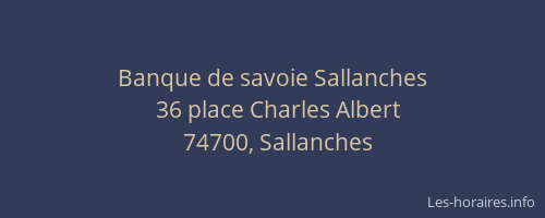 Banque de savoie Sallanches