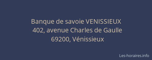 Banque de savoie VENISSIEUX
