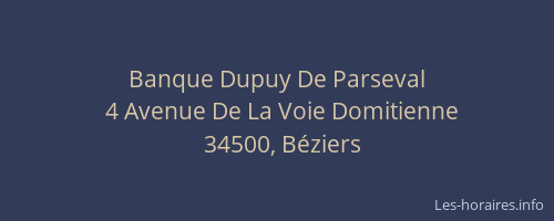 Banque Dupuy De Parseval