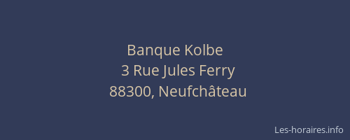 Banque Kolbe
