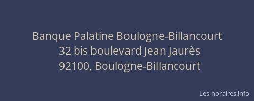 Banque Palatine Boulogne-Billancourt