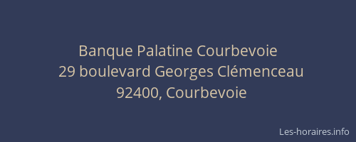 Banque Palatine Courbevoie