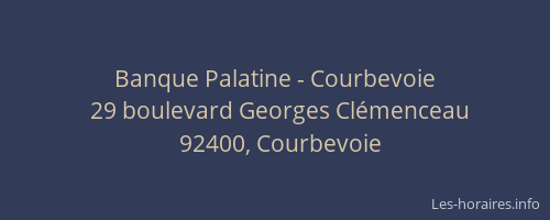 Banque Palatine - Courbevoie