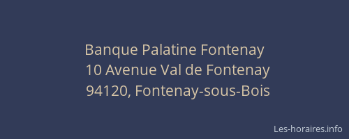 Banque Palatine Fontenay