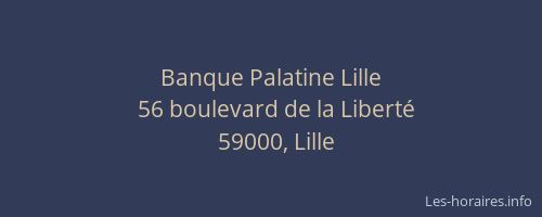 Banque Palatine Lille