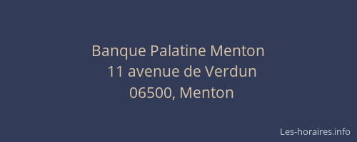 Banque Palatine Menton
