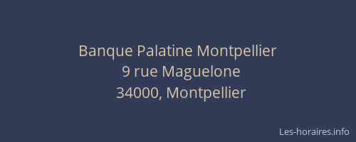 Banque Palatine Montpellier