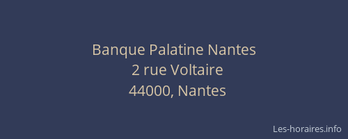 Banque Palatine Nantes