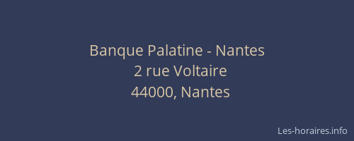 Banque Palatine - Nantes