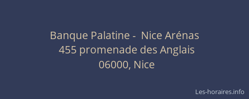Banque Palatine -  Nice Arénas
