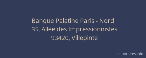 Banque Palatine Paris - Nord