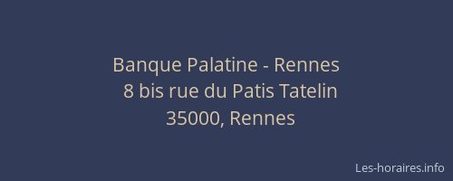 Banque Palatine - Rennes