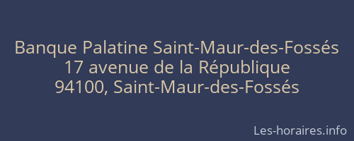 Banque Palatine Saint-Maur-des-Fossés