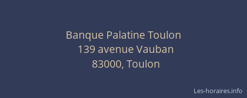 Banque Palatine Toulon