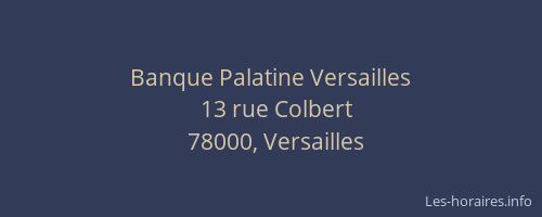 Banque Palatine Versailles