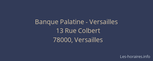 Banque Palatine - Versailles