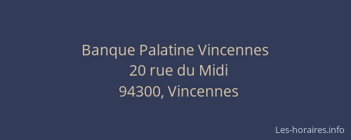 Banque Palatine Vincennes