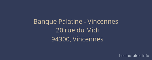Banque Palatine - Vincennes
