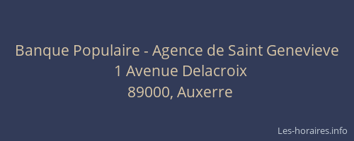 Banque Populaire - Agence de Saint Genevieve