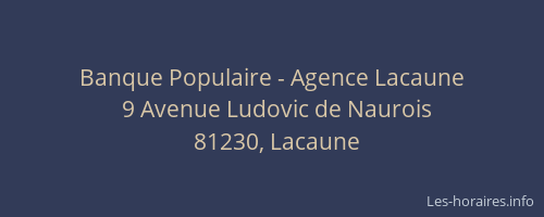 Banque Populaire - Agence Lacaune