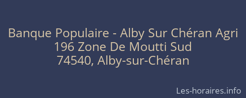 Banque Populaire - Alby Sur Chéran Agri