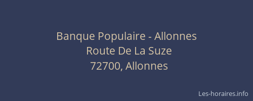 Banque Populaire - Allonnes