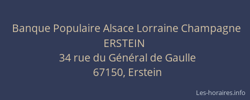 Banque Populaire Alsace Lorraine Champagne ERSTEIN