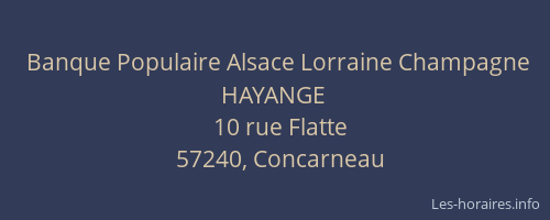 Banque Populaire Alsace Lorraine Champagne HAYANGE