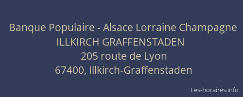 Banque Populaire - Alsace Lorraine Champagne ILLKIRCH GRAFFENSTADEN