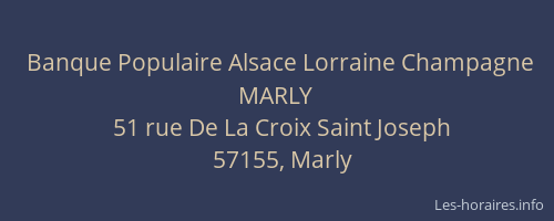 Banque Populaire Alsace Lorraine Champagne MARLY