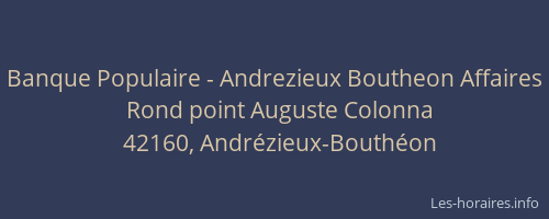 Banque Populaire - Andrezieux Boutheon Affaires