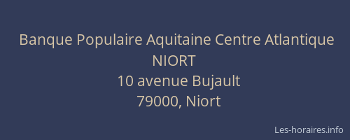 Banque Populaire Aquitaine Centre Atlantique NIORT