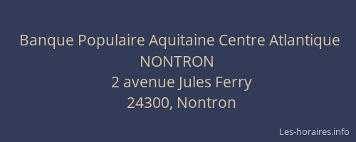 Banque Populaire Aquitaine Centre Atlantique NONTRON