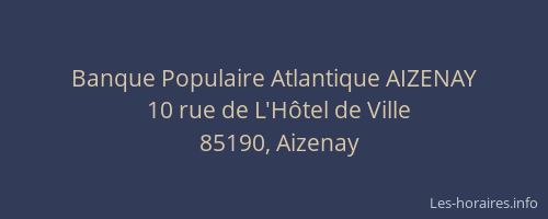 Banque Populaire Atlantique AIZENAY
