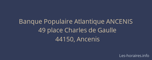 Banque Populaire Atlantique ANCENIS