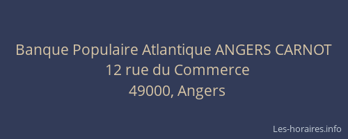 Banque Populaire Atlantique ANGERS CARNOT