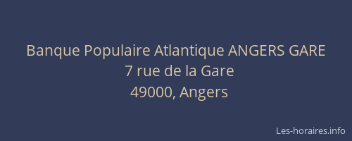 Banque Populaire Atlantique ANGERS GARE
