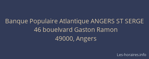 Banque Populaire Atlantique ANGERS ST SERGE