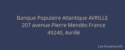 Banque Populaire Atlantique AVRILLE