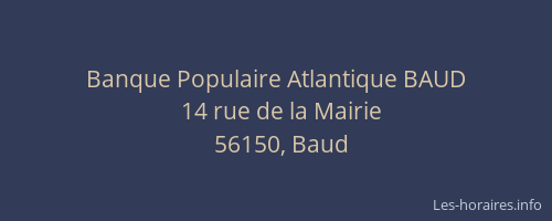 Banque Populaire Atlantique BAUD