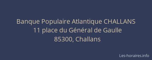 Banque Populaire Atlantique CHALLANS