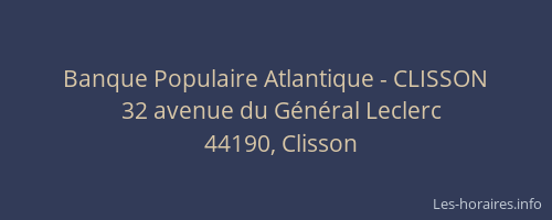 Banque Populaire Atlantique - CLISSON