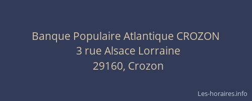 Banque Populaire Atlantique CROZON