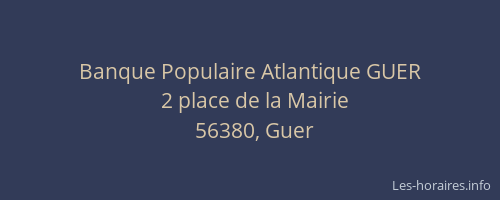 Banque Populaire Atlantique GUER