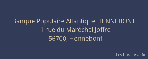 Banque Populaire Atlantique HENNEBONT