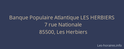 Banque Populaire Atlantique LES HERBIERS