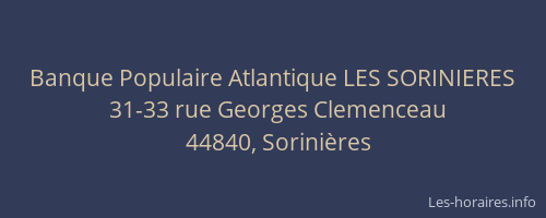Banque Populaire Atlantique LES SORINIERES
