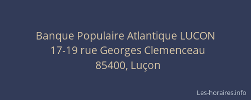Banque Populaire Atlantique LUCON